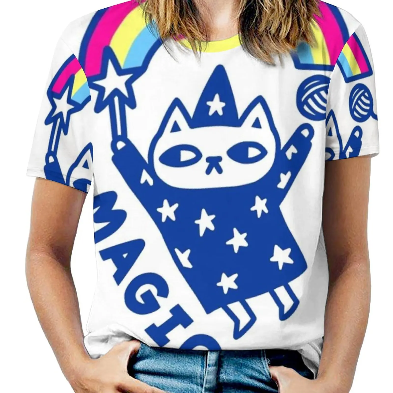 Женская футболка Magicat, футболки с принтом на весну и лето, пуловер с круглым вырезом, топ, кошка, кошка, котенок, котята, женская футболка
Женская футболка Magicat, футболки с принтом на весну и лето, пуловер с круглым вырезом, топ, кошка, кошка, котенок, котята, женская футболка