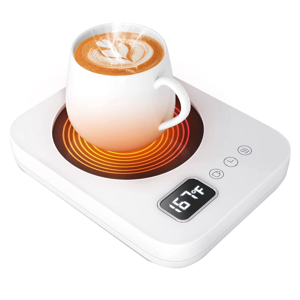 

Нагреватель для кофейной кружки подогреватель кружки для стола с 3 настройками температуры/переключатель гравитационного датчика/автоматическое отключение, белая вилка стандарта США