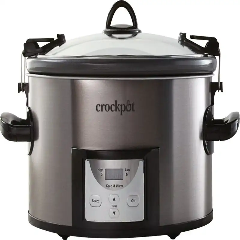 

™ 7-Quart Easy-to-Clean Cook & Carry™ Slow Cooker, Black Stainless Steel