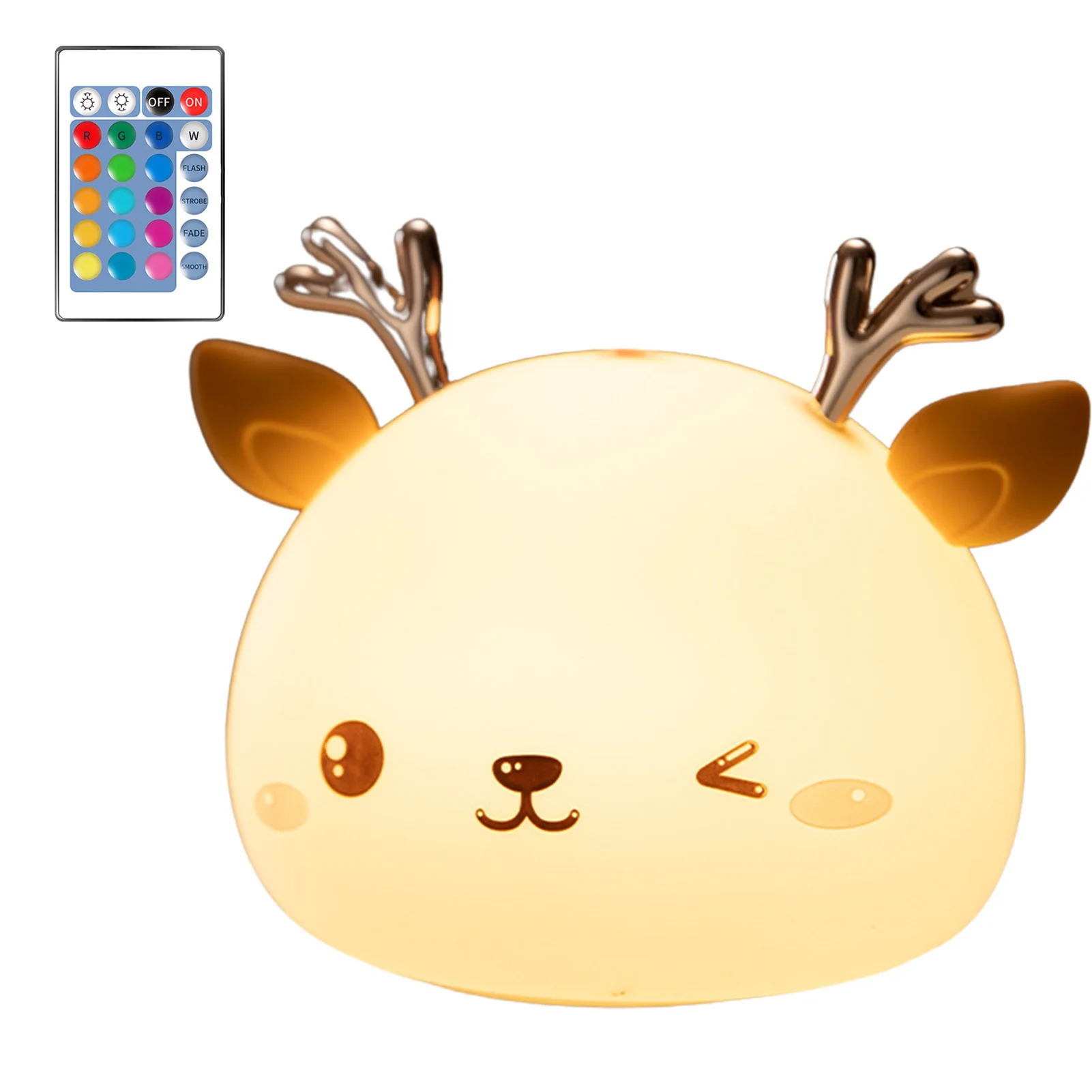 Night Light For Kids Cute Silicone Fawn Night Light For Kids Bedroom Decor Rechargeable Color-Changing Animal Night Light For
Night Light For Kids Cute Silicone Fawn Night Light For Kids Bedroom Decor Rechargeable Color-Changing Animal Night Light For