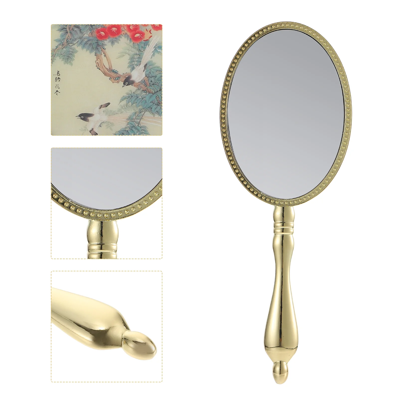 Mirror Handheld Hand Makeup Travel Vintage Portable Vanity Handle Hairdressing Held Retro Magnifying Metal Barber Mirrors Tool
Mirror Handheld Hand Makeup Travel Vintage Portable Vanity Handle Hairdressing Held Retro Magnifying Metal Barber Mirrors Tool