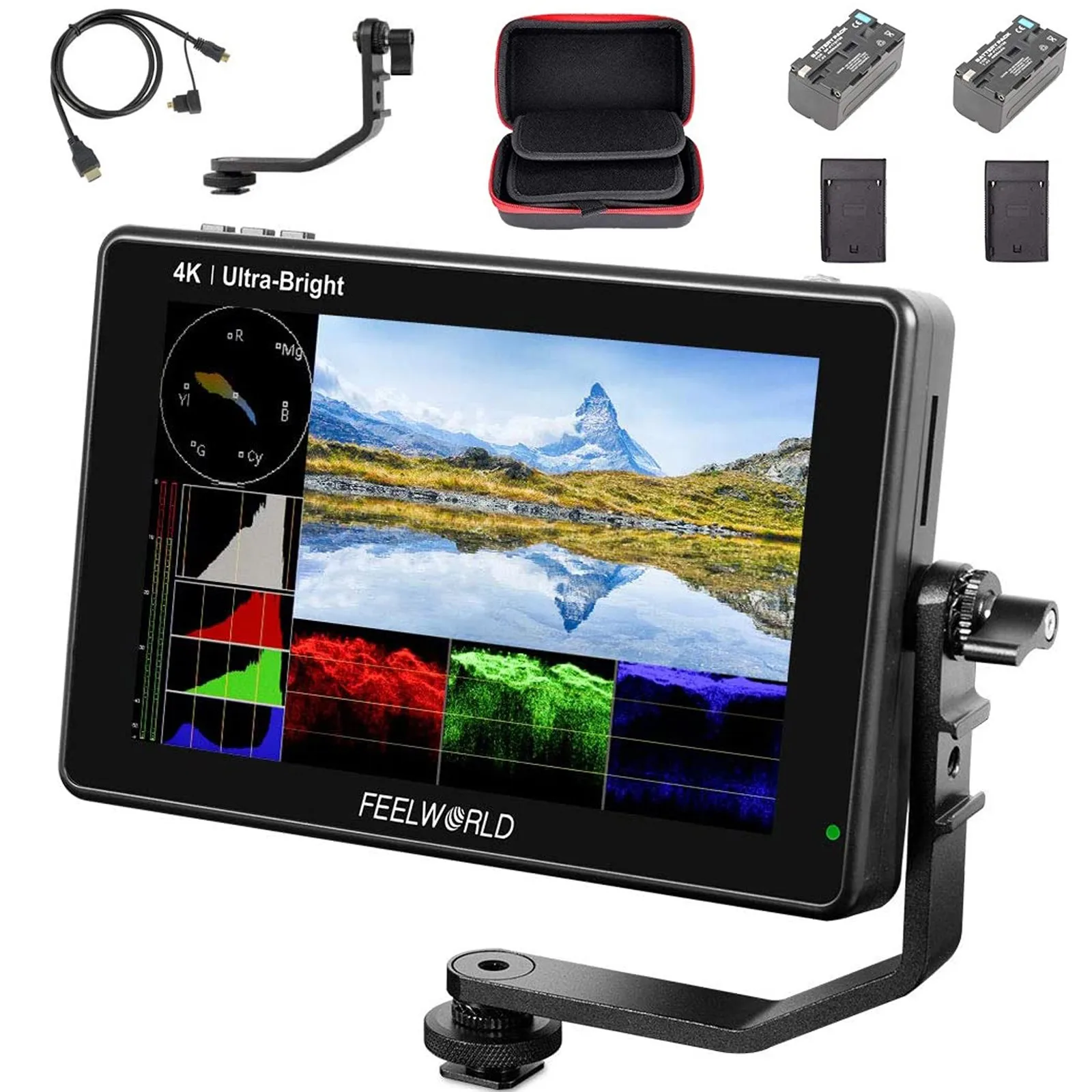 FEELWORLD LUT7 7 Inch 3D LUT 2200nit Touch Screen DSLR Camera Field Monitor 1920x1200 4K Video Monitor for video studio
FEELWORLD LUT7 7 Inch 3D LUT 2200nit Touch Screen DSLR Camera Field Monitor 1920x1200 4K Video Monitor for video studio