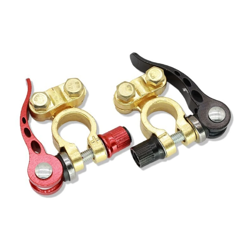 

Quick Release Battery Terminal Connectors Quick Disconnect Terminals Brass Clamps Cover For Top Post Battery Drop Shipping