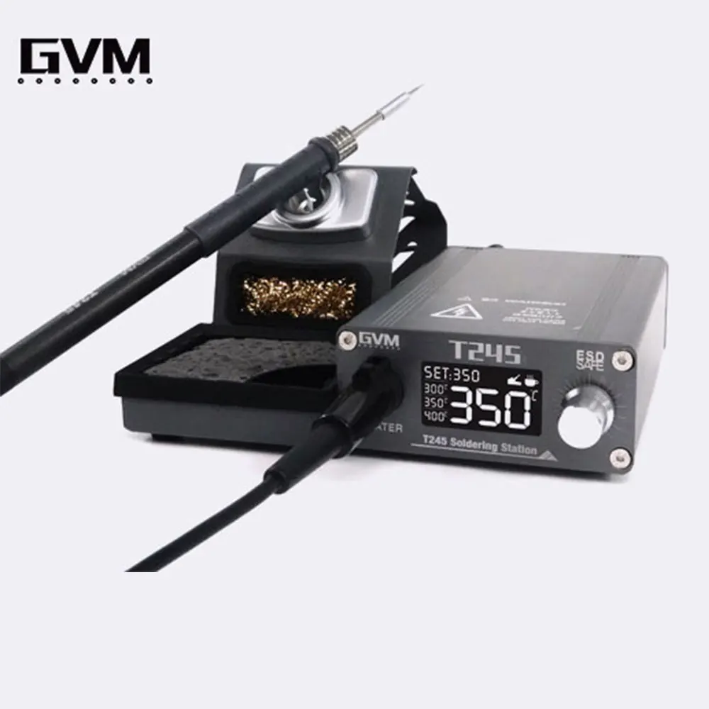 GVM T245 Mobile Phone Repair ConstantTemperature Soldering Station 130W High Power Suitable for C245 Series Soldering Iron Head
GVM T245 Mobile Phone Repair ConstantTemperature Soldering Station 130W High Power Suitable for C245 Series Soldering Iron Head