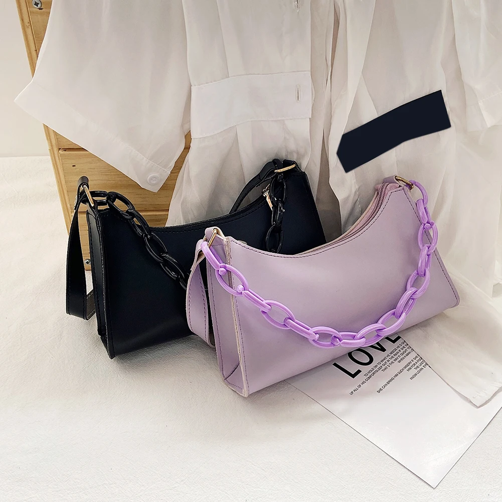 Women's Bag PU Leather 2021 New Solid Color Armpit Underarm Shoulder Bags for Women Casual Ladies Chain Shopper Handbags Purse
Women's Bag PU Leather 2021 New Solid Color Armpit Underarm Shoulder Bags for Women Casual Ladies Chain Shopper Handbags Purse