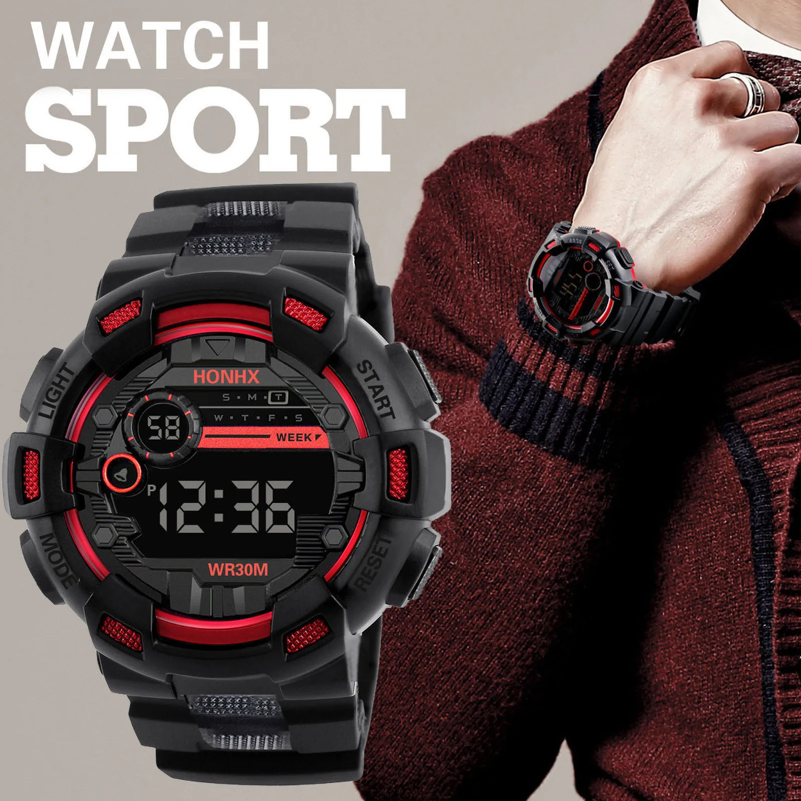 2022 Fashion Men's LED Digital Watch Date Sport Outdoor Electronic Watch for Men Shockproof Military Watches relogio masculino
2022 Fashion Men's LED Digital Watch Date Sport Outdoor Electronic Watch for Men Shockproof Military Watches relogio masculino
