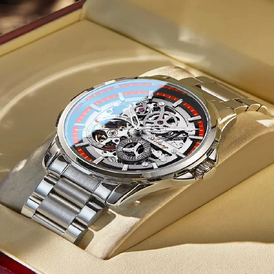 AILANG Stainless Steel Waterproof Mens Skeleton Watches Top Brand Luxury Transparent Mechanical Watch Sport Male Wrist Watches
AILANG Stainless Steel Waterproof Mens Skeleton Watches Top Brand Luxury Transparent Mechanical Watch Sport Male Wrist Watches
