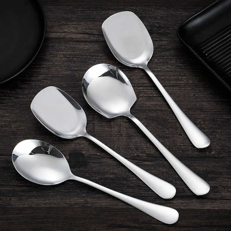 410 stainless steel hotel divided dish spoon shovel creative home thickened tableware big public spoon
410 stainless steel hotel divided dish spoon shovel creative home thickened tableware big public spoon
