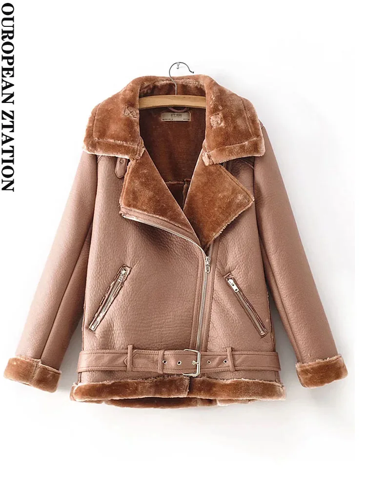 Women 2021 fashion thick warm faux rabbit fur leather jacket coat vintage long sleeve female outerwear chic tops
Women 2021 fashion thick warm faux rabbit fur leather jacket coat vintage long sleeve female outerwear chic tops
