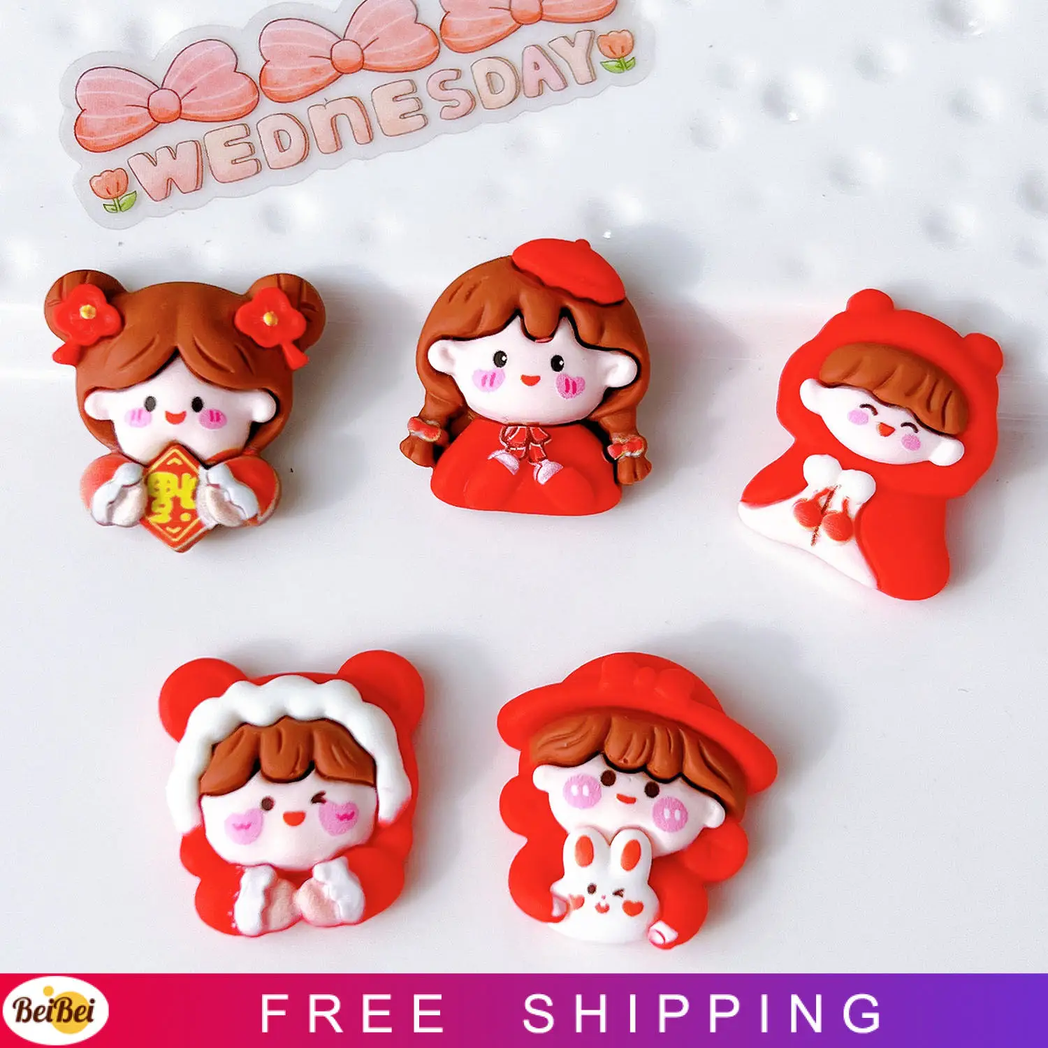 100Pcs Kawaii Cartoon Cute Girl Flatback Resin Cabochons DIY Crafts Scrapbooking Accessories Handmade Headwear Embellishments
100Pcs Kawaii Cartoon Cute Girl Flatback Resin Cabochons DIY Crafts Scrapbooking Accessories Handmade Headwear Embellishments