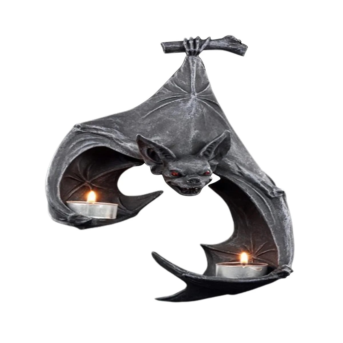 

Подсвечник в форме летучей мыши для Хэллоуина, подвесная садовая статуя, подсвечник для скульптур, подсвечник для патио, крыльца