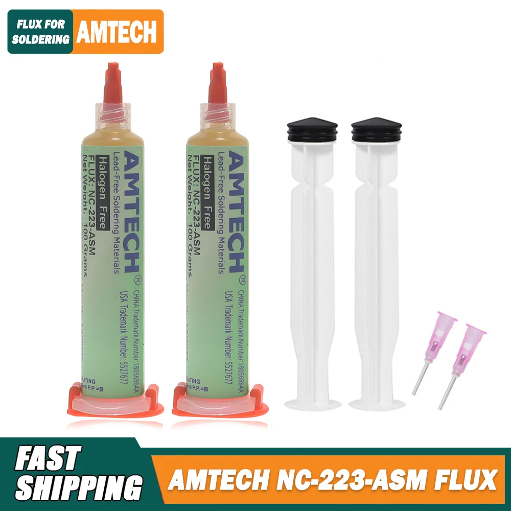 

100% Original AMTECH NC-223-ASM BGA PCB No-Clean Solder Paste Welding Advanced Oil Flux Grease 10cc Soldering Repair Tools