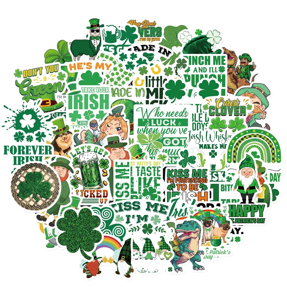10/30/50PCS Western Festival Celebration St. Patrick's Day Sticker DIY Notebook Personalized Refrigerator Guitar Trend Wholesale
10/30/50PCS Western Festival Celebration St. Patrick's Day Sticker DIY Notebook Personalized Refrigerator Guitar Trend Wholesale