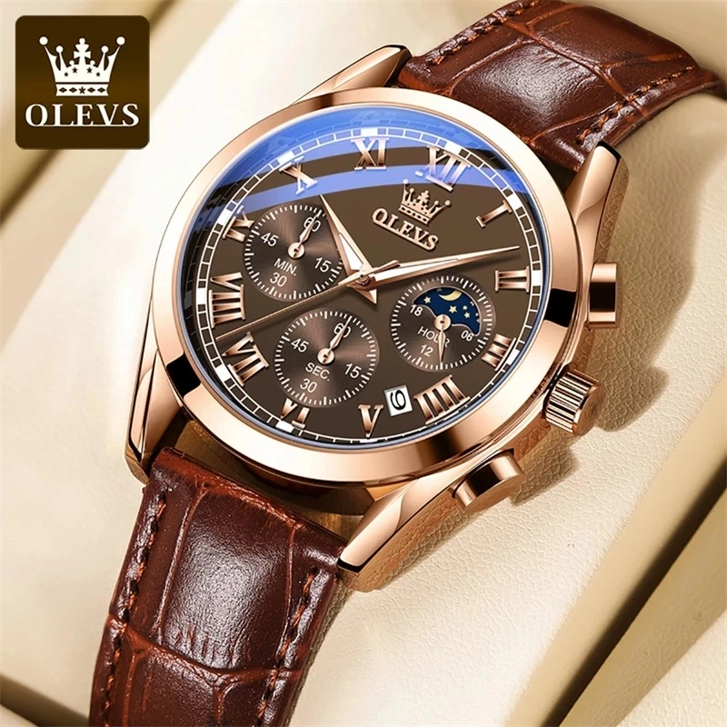 OLEVS Quartz Watch For Man Noctilucent Waterproof Luxury Wristwatch Stainless Steel Leather Strap Relogio Masculino
OLEVS Quartz Watch For Man Noctilucent Waterproof Luxury Wristwatch Stainless Steel Leather Strap Relogio Masculino