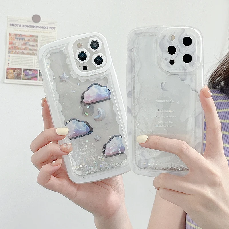 Cute Clouds Glitter Quicksand Phone Case For iPhone 13 11 12 Pro Max XS XR X 8 7 Plus SE 2 Camera Lens Protections Back Cover
Cute Clouds Glitter Quicksand Phone Case For iPhone 13 11 12 Pro Max XS XR X 8 7 Plus SE 2 Camera Lens Protections Back Cover