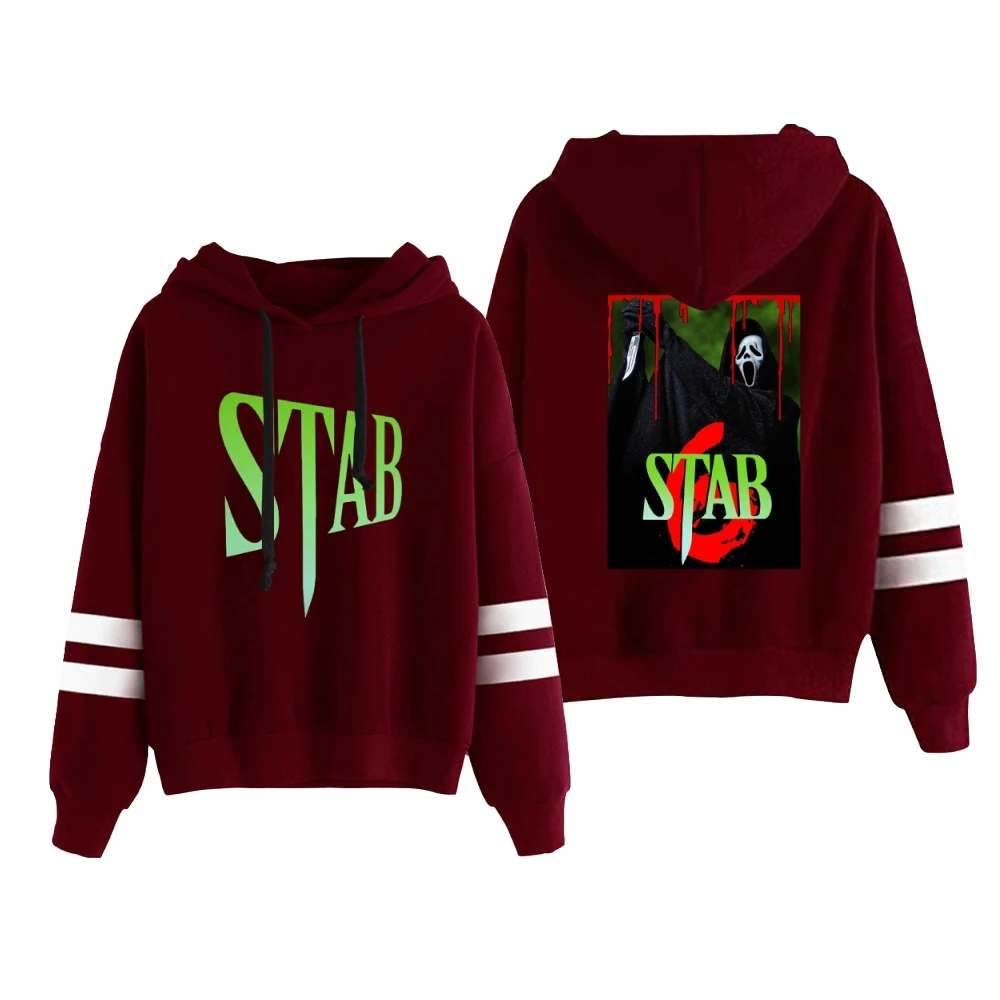 Scream VI Stabathon Hoodie Pocketless Parallel Bars Sleeve Streetwear Men Women Sweatshirt 2023 New Thriller Unisex Clothes
Scream VI Stabathon Hoodie Pocketless Parallel Bars Sleeve Streetwear Men Women Sweatshirt 2023 New Thriller Unisex Clothes