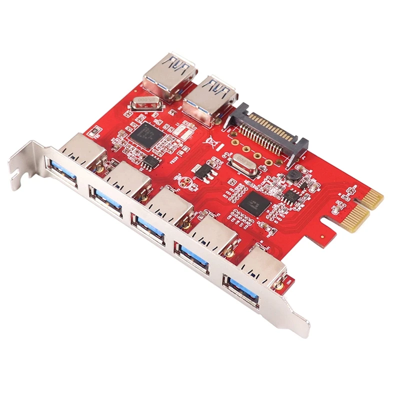 7 Ports Pcie To USB 3 3.0 Converter USB3 Hub To PCI Express Adapter Controller Expansion Card Adaptor Add On Cards
7 Ports Pcie To USB 3 3.0 Converter USB3 Hub To PCI Express Adapter Controller Expansion Card Adaptor Add On Cards