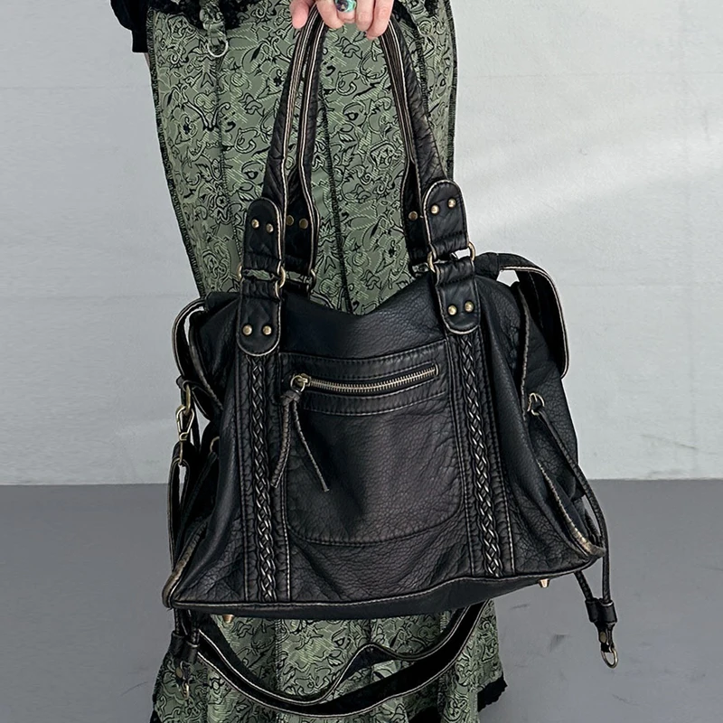 Мотоциклетные и байкерские сумки для женщин, Роскошные Дизайнерские Сумочки, кошельки, новинка 2023, в стиле винтаж, искусственная кожа, вместительный мессенджер
Мотоциклетные и байкерские сумки для женщин, Роскошные Дизайнерские Сумочки, кошельки, новинка 2023, в стиле винтаж, искусственная кожа, вместительный мессенджер