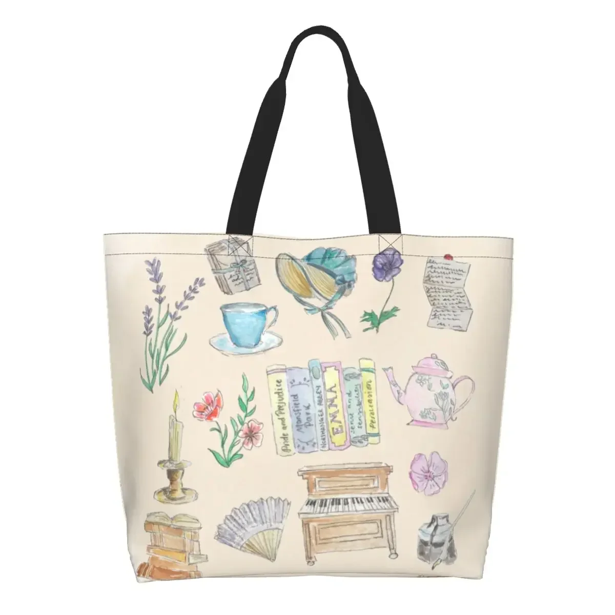 Kawaii Printing Jane Austen Illustrations Shopping Tote Bag Durable Canvas Shoulder Shopper Handbag
Kawaii Printing Jane Austen Illustrations Shopping Tote Bag Durable Canvas Shoulder Shopper Handbag