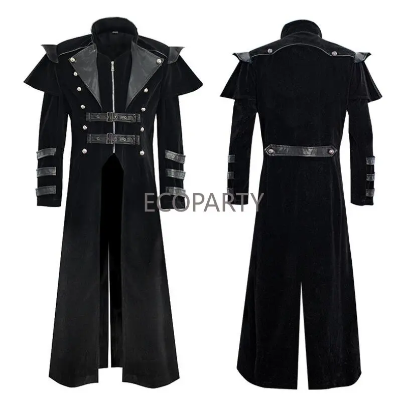Men Medieval Steampunk Assassin Costume Victorian Monk Gothic Black Long Cloak Vintage Pirate Velvet Long Coat Trench S-3XL
Men Medieval Steampunk Assassin Costume Victorian Monk Gothic Black Long Cloak Vintage Pirate Velvet Long Coat Trench S-3XL