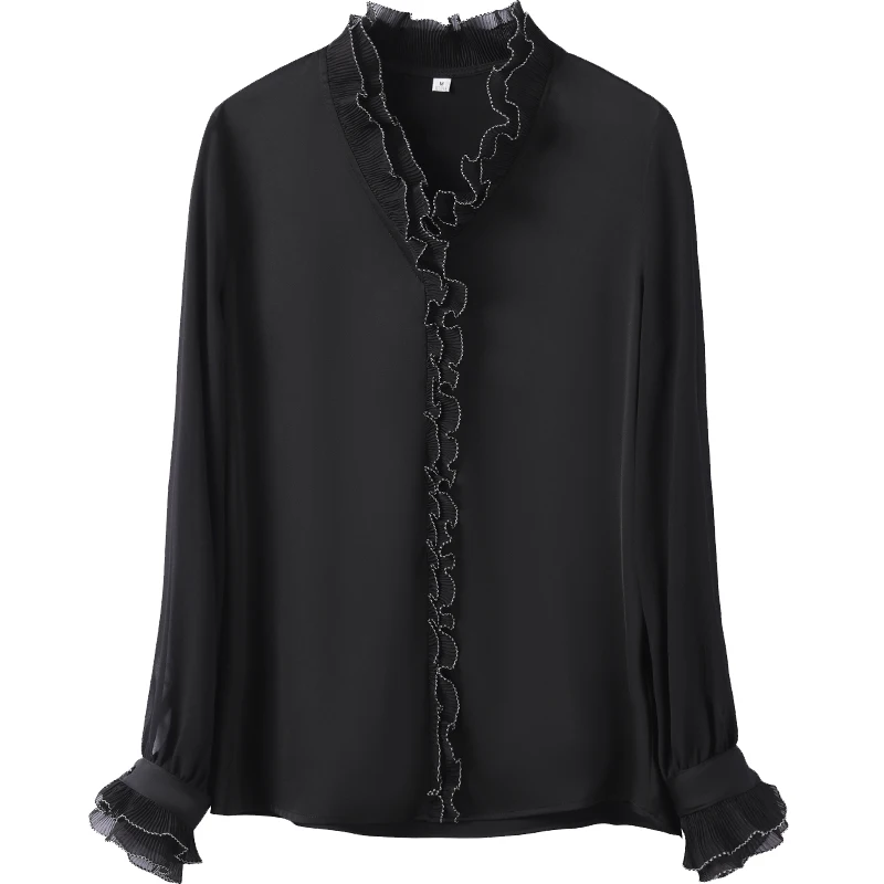Korean Fashion Trend Shirt Female 2022 New Professional Spring And Autumn Long Sleeve Temperament Lace Bottomed V-Neck Top
Korean Fashion Trend Shirt Female 2022 New Professional Spring And Autumn Long Sleeve Temperament Lace Bottomed V-Neck Top