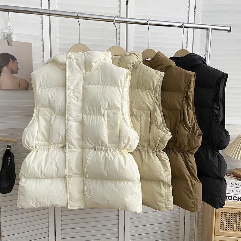 Chic Hooded Cotton-Padded O-Neck Vest Women Thicken Loose Waistcoat Zipper Vests Sleeveless Pockets Blazer Feminino Dropshipping
Chic Hooded Cotton-Padded O-Neck Vest Women Thicken Loose Waistcoat Zipper Vests Sleeveless Pockets Blazer Feminino Dropshipping