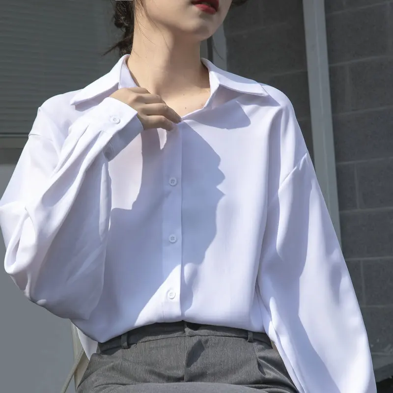 Spring Autumn White Long Sleeve Shirt Women Korean Chiffon Loose Temperament Summer Lightweight office shirts loose female LQ31
Spring Autumn White Long Sleeve Shirt Women Korean Chiffon Loose Temperament Summer Lightweight office shirts loose female LQ31