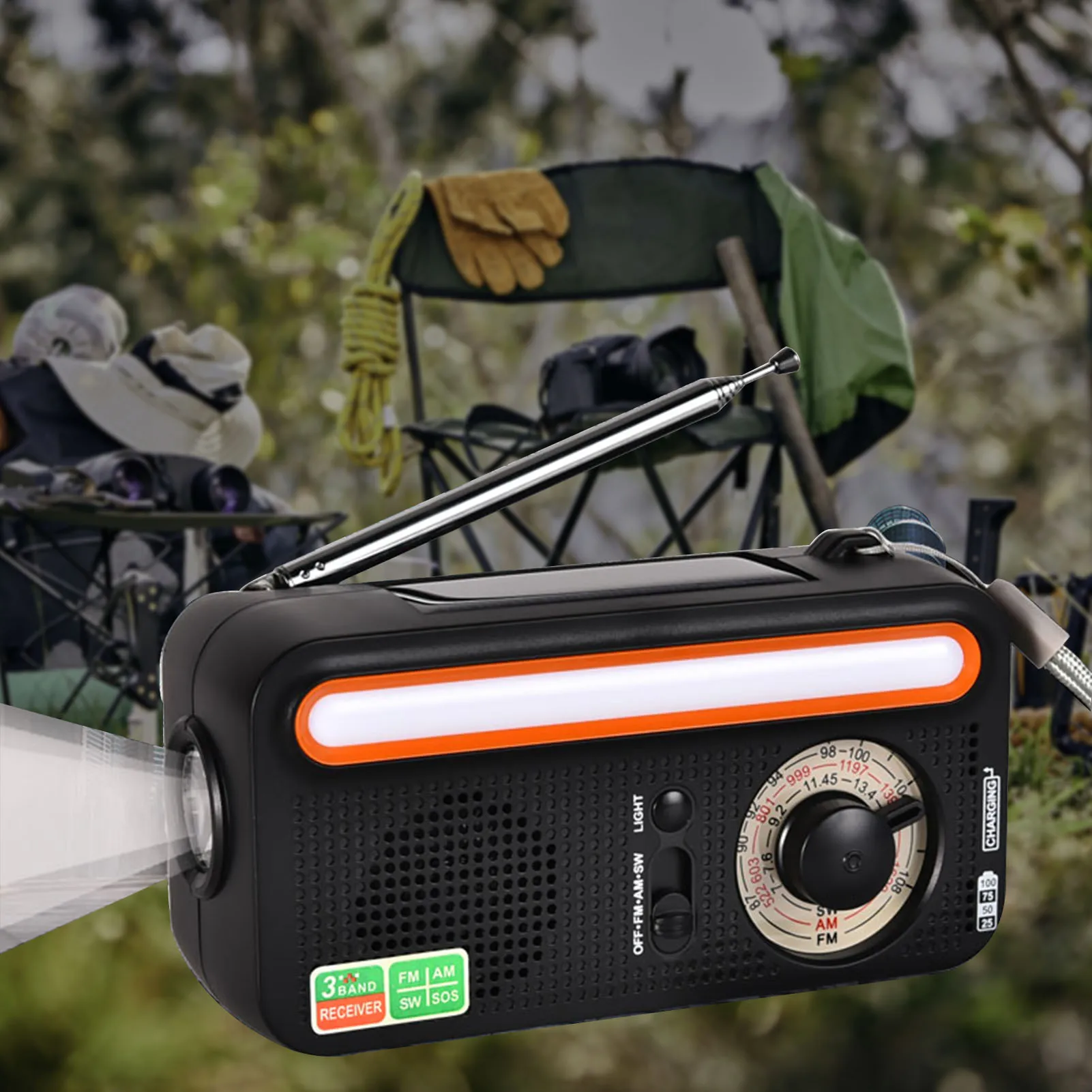 2000mAh Emergency Radio Solar Portable Survival Solar Radio With Hand Crank Power Bank LED Flashlight Reading Lamp SOS Alarm
2000mAh Emergency Radio Solar Portable Survival Solar Radio With Hand Crank Power Bank LED Flashlight Reading Lamp SOS Alarm
