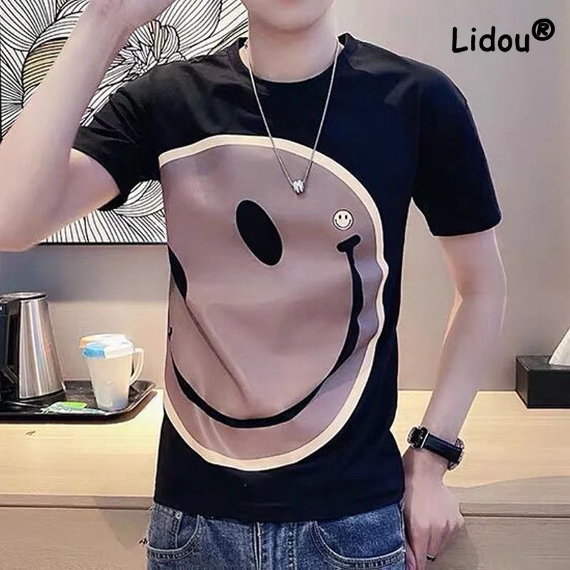 Trend Printing Smiley White Man T-shirt High Quality Summer New Short Sleeve Streetwear Hip Hop Casual All-match Male Top 2022
Trend Printing Smiley White Man T-shirt High Quality Summer New Short Sleeve Streetwear Hip Hop Casual All-match Male Top 2022