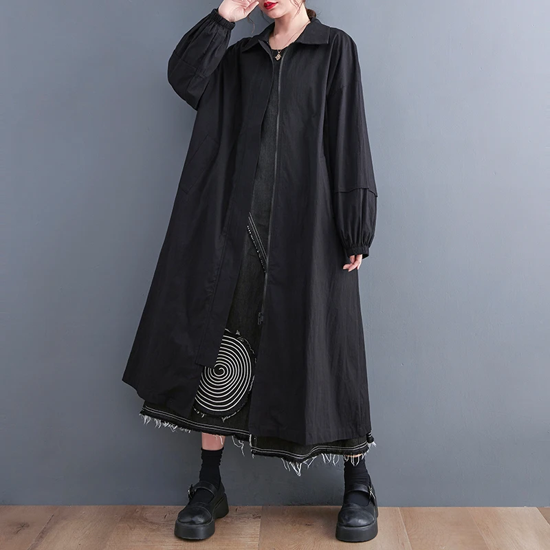 SuperAen Windbreaker Coat Women's 2022 New Casual Autumn Loose Temperament Fashion Long Coat
SuperAen Windbreaker Coat Women's 2022 New Casual Autumn Loose Temperament Fashion Long Coat