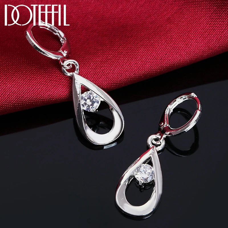 DOTEFFIL 925 Sterling Silver Water Drops/Raindrop AAA Zircon Earring For Women Lady Wedding Engagement Party Fashion Jewelry
DOTEFFIL 925 Sterling Silver Water Drops/Raindrop AAA Zircon Earring For Women Lady Wedding Engagement Party Fashion Jewelry