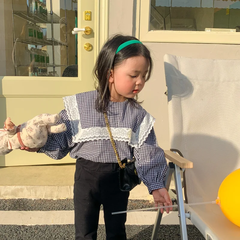 2022 Spring Kids Clothing Shirt Girls Korean Plaid Lace Lapel Shirt Kids Fashion Long-sleeved Shirt Kids Clothing Girls Shirts
2022 Spring Kids Clothing Shirt Girls Korean Plaid Lace Lapel Shirt Kids Fashion Long-sleeved Shirt Kids Clothing Girls Shirts