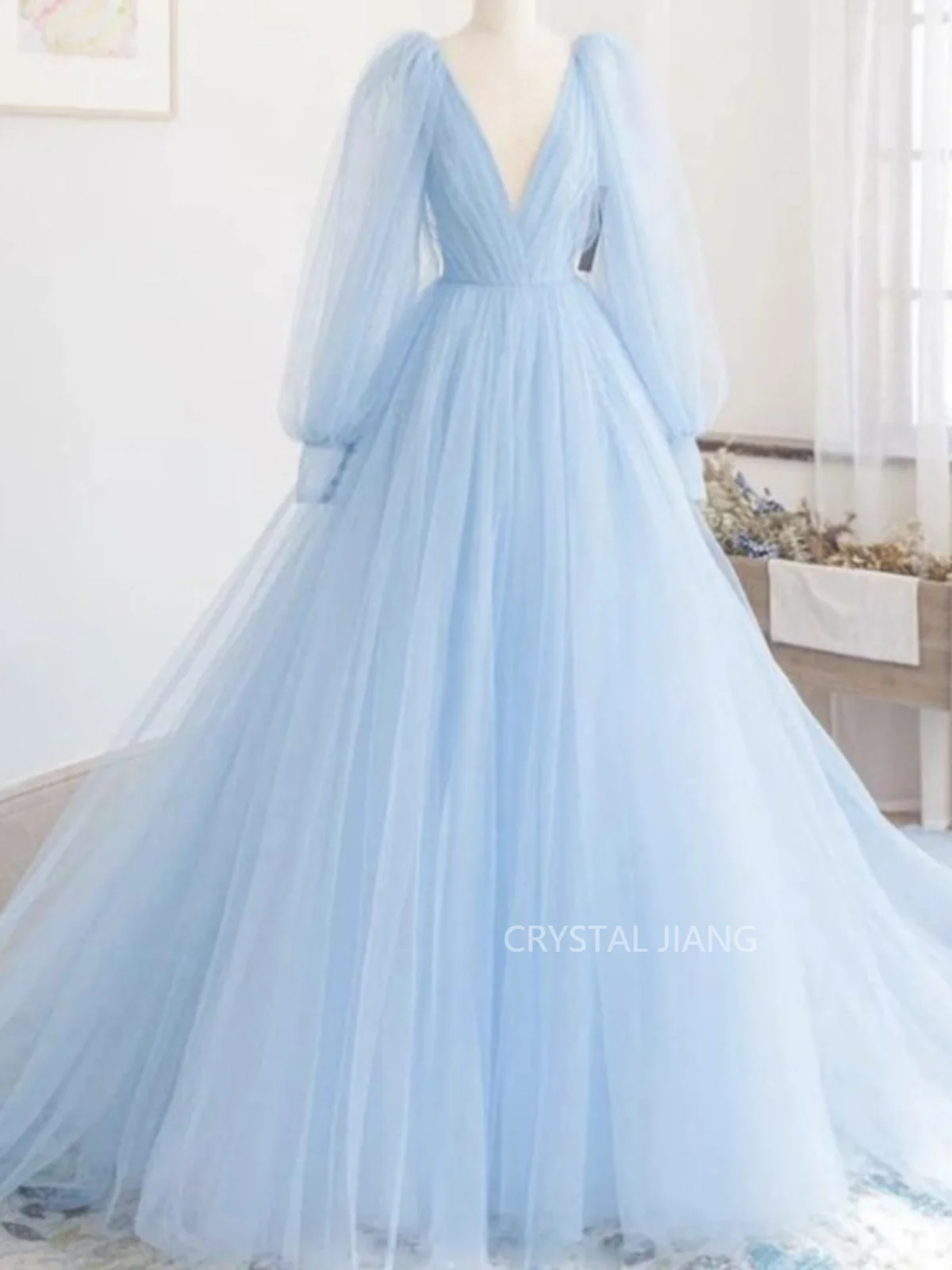 Женское длинное вечернее платье, элегантное Тюлевое платье с V-образным вырезом, роскошное ТРАПЕЦИЕВИДНОЕ ПЛАТЬЕ со шлейфом для выпускного вечера 
Женское длинное вечернее платье, элегантное Тюлевое платье с V-образным вырезом, роскошное ТРАПЕЦИЕВИДНОЕ ПЛАТЬЕ со шлейфом для выпускного вечера