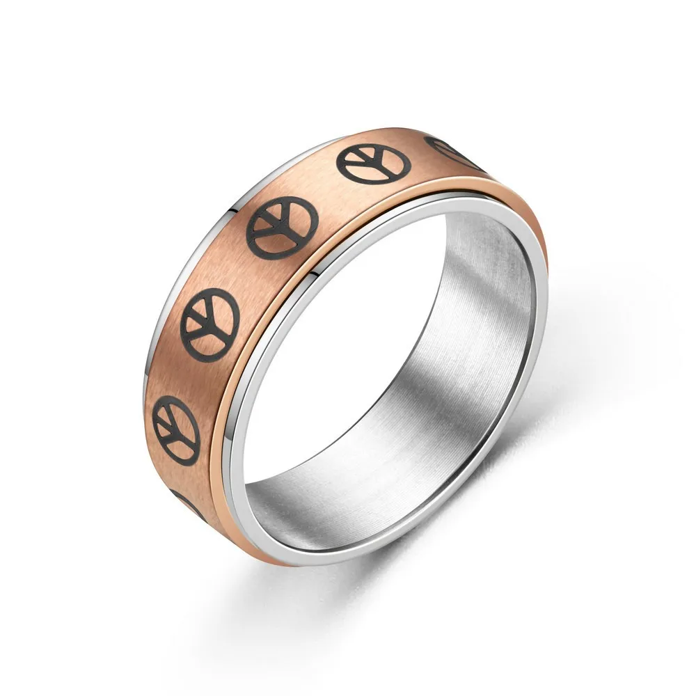 Classic Peace Sign Anti-Stress Spinner Finger Rings for Women Men Rotatable Stainless Steel Aniety Rings Unisex Friend Gifts
Classic Peace Sign Anti-Stress Spinner Finger Rings for Women Men Rotatable Stainless Steel Aniety Rings Unisex Friend Gifts
