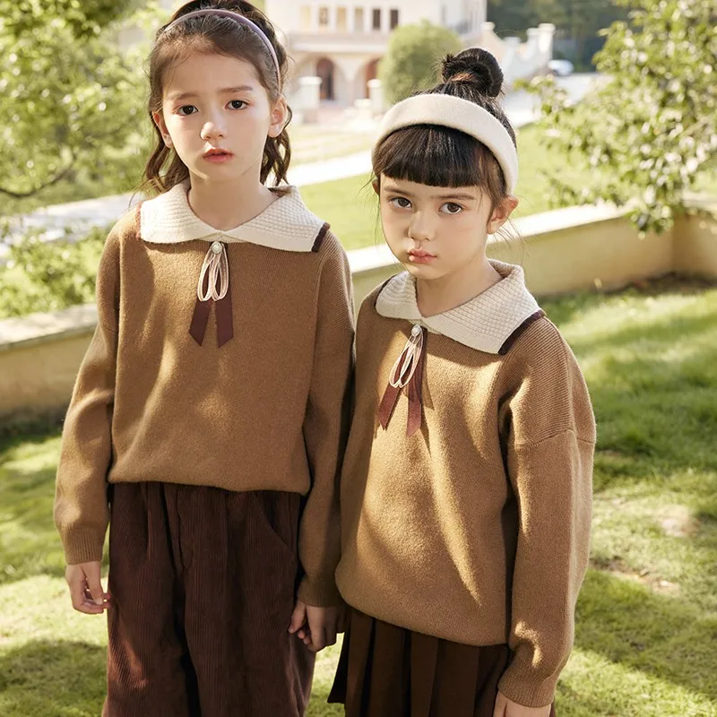2022 Baby Girls Sweater Autumn Toddlers Kids Knitted Pullovers Tops Korean Style Pure Color Ruffle Collar Baby Girls Sweaters
2022 Baby Girls Sweater Autumn Toddlers Kids Knitted Pullovers Tops Korean Style Pure Color Ruffle Collar Baby Girls Sweaters
