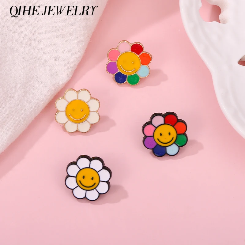 Sunflower Enamel Pin Badge Daisy Smiley Metal Brooch Rainbow Custom Lapel Pin Backpack Gifts Women Kids Jewelry Accessories
Sunflower Enamel Pin Badge Daisy Smiley Metal Brooch Rainbow Custom Lapel Pin Backpack Gifts Women Kids Jewelry Accessories
