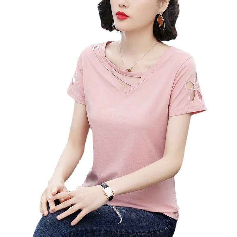 2022 Summer New Women Ripped Cotton Short Sleeve Men And Women The Same Brand Round Neck Letter Round High Quality Loose T-shirt
2022 Summer New Women Ripped Cotton Short Sleeve Men And Women The Same Brand Round Neck Letter Round High Quality Loose T-shirt