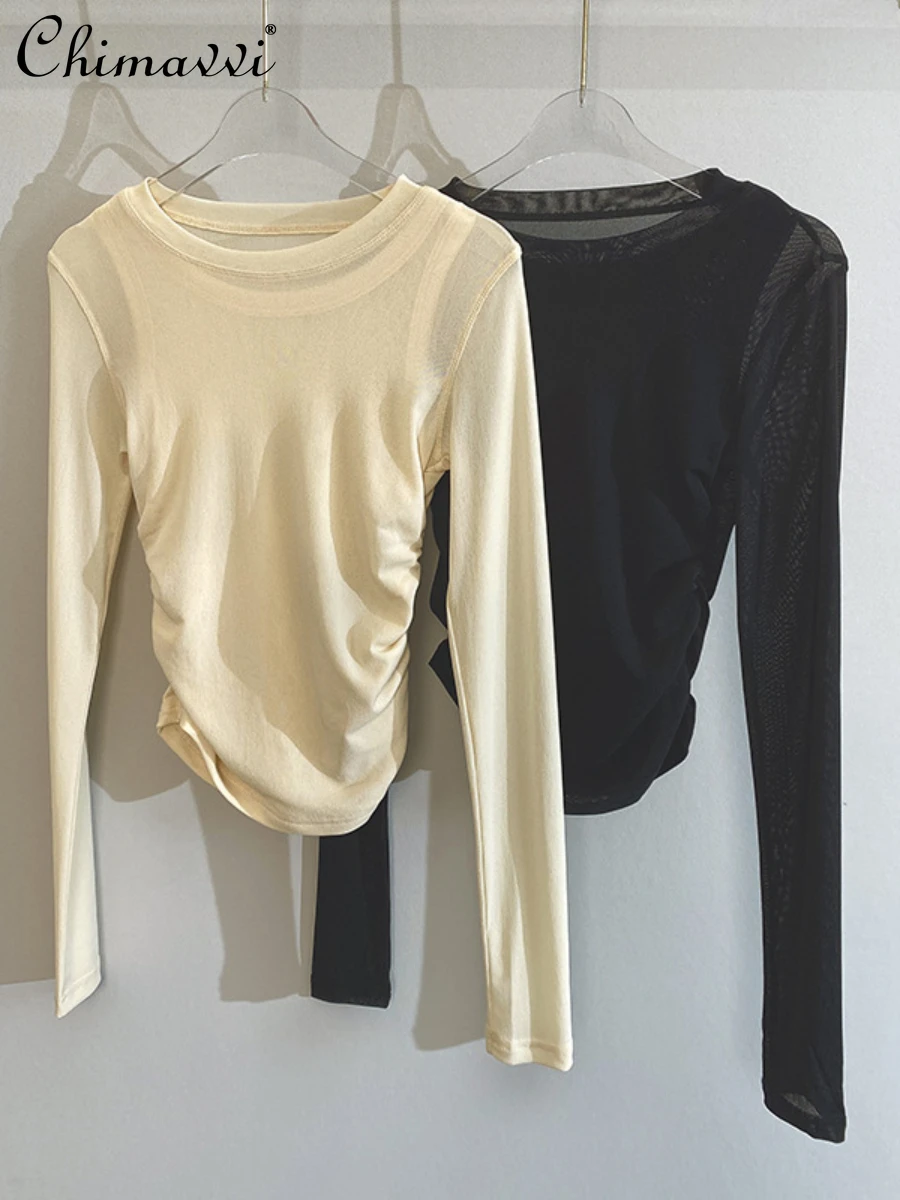 Новинка лета 2023, модная Облегающая рубашка из двух частей с длинным рукавом, тонкий топ с круглым вырезом и завязками, элегантный пуловер, футболка
Новинка лета 2023, модная Облегающая рубашка из двух частей с длинным рукавом, тонкий топ с круглым вырезом и завязками, элегантный пуловер, футболка