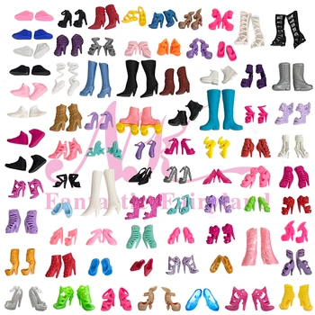 NK Official Mix Shoes For 1/6 Doll Boots Flat Shoes Casual Sandals Sports Dance Shoes Hangers for Barbie Doll Accessories JJ