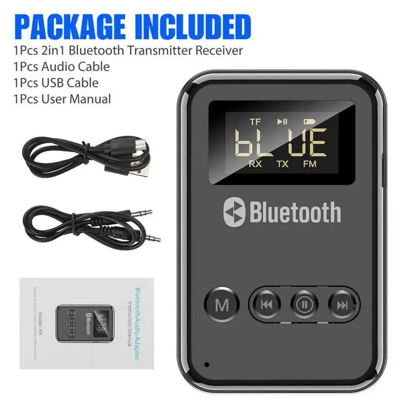 Bluetooth 5.0 Audio Receiver Transmitter 2 in 1 Wireless Audio 3.5mm Aux Car Adapter Support TF Card FM Outputs For TV PC Car
Bluetooth 5.0 Audio Receiver Transmitter 2 in 1 Wireless Audio 3.5mm Aux Car Adapter Support TF Card FM Outputs For TV PC Car