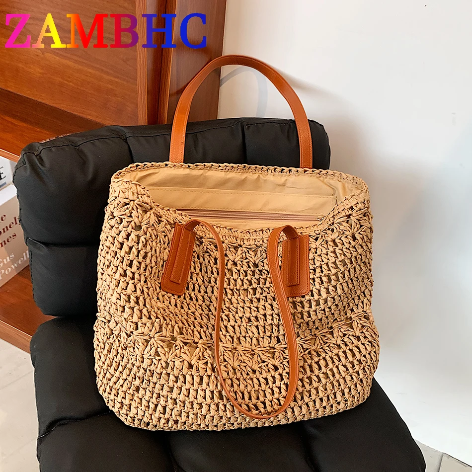 Bohemian Woven Women's Tote Bag 2023 Summer Beach Straw Large Capacity Tote Purses and Handbag Designer Lady Travel Shopping Bag
Bohemian Woven Women's Tote Bag 2023 Summer Beach Straw Large Capacity Tote Purses and Handbag Designer Lady Travel Shopping Bag