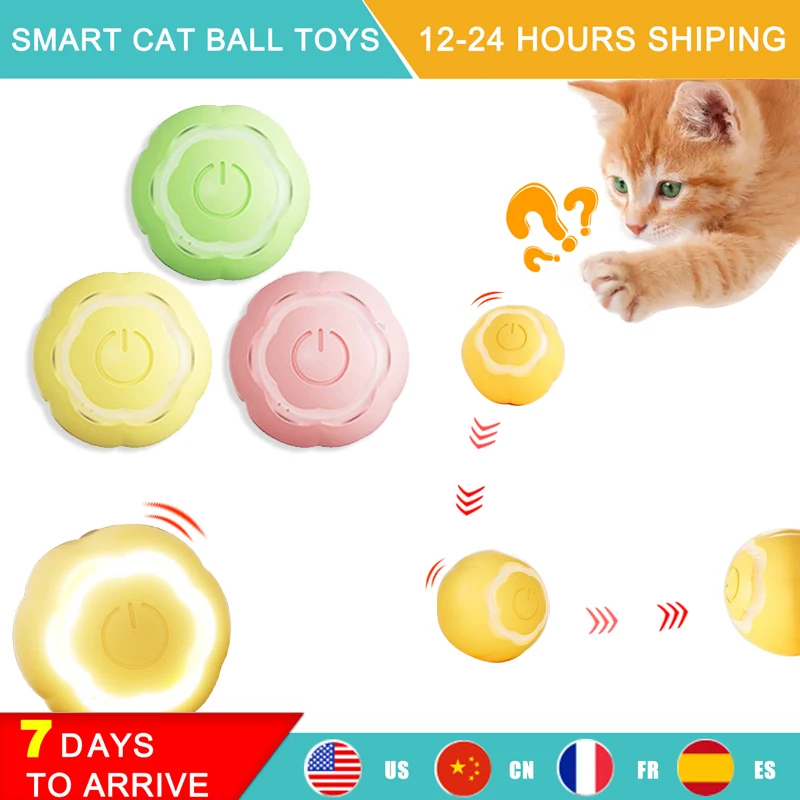 Smart Electric Cat Ball Toys Automatic Rolling Motion Ball For Kitten Training Self-moving Toys For Indoor Interactive Playing
Smart Electric Cat Ball Toys Automatic Rolling Motion Ball For Kitten Training Self-moving Toys For Indoor Interactive Playing