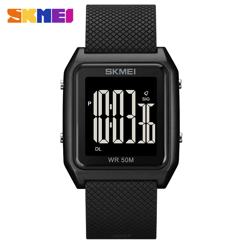 

SKMEI Back Light Sports Digital Watch Mens 50M Waterproof Date Week Electronic Stopwatch Wristwatches Alarm Clock reloj hombre