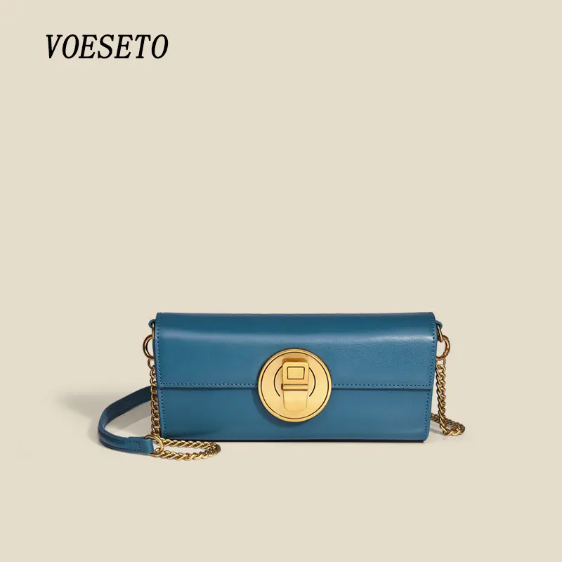 VOESETO Woman's High Quality Leather Chain Diagonal Mobile Phone Retro Shoulder Bag Leather Handbag Baguette Bag Messenger Bag
VOESETO Woman's High Quality Leather Chain Diagonal Mobile Phone Retro Shoulder Bag Leather Handbag Baguette Bag Messenger Bag