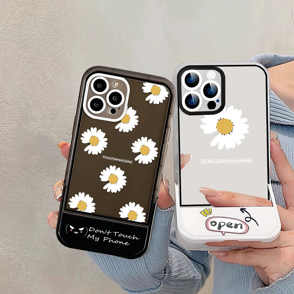 Daisy Floral Stand Holder Case for iPhone 14ProMax 14Plus 13 12 11 Pro Max Soft Silicone Cover Luxury Transparent Carcasa
Daisy Floral Stand Holder Case for iPhone 14ProMax 14Plus 13 12 11 Pro Max Soft Silicone Cover Luxury Transparent Carcasa
