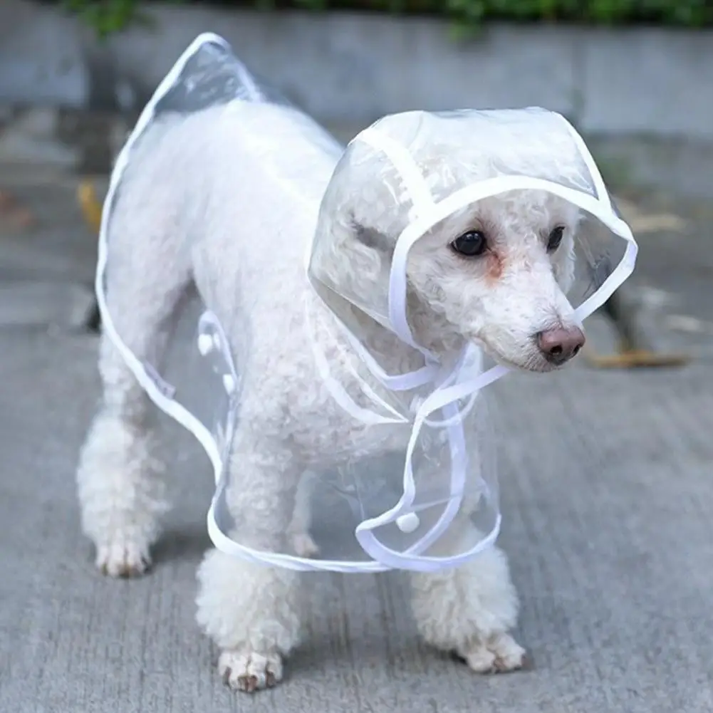 

Soft Pet Raincoat Snap Button Design Dog Rainwear Pet Rain Gear Practical Outdoor Pet Dog Rain Cape Pet Supplies