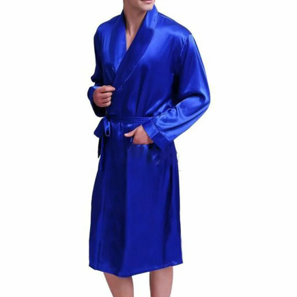 Men Nightwear Slp Home Summer Silk Satin Long Robes Summer Wrap Dressing Gown Bathrobe Nightgown Pajamas Breathable Male
Men Nightwear Slp Home Summer Silk Satin Long Robes Summer Wrap Dressing Gown Bathrobe Nightgown Pajamas Breathable Male
