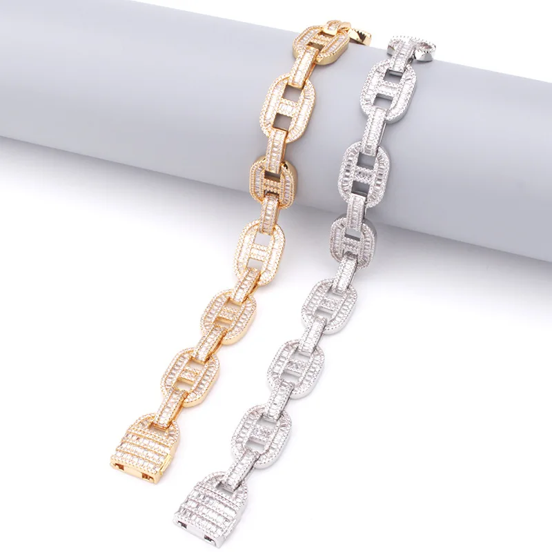 Wide 15MM Luxury Street Hip Hop Men Women Lady With Inlay Full Square Cubic Zirconia Bling Rapper Cuban Chain Necklace Bracelet 
Wide 15MM Luxury Street Hip Hop Men Women Lady With Inlay Full Square Cubic Zirconia Bling Rapper Cuban Chain Necklace Bracelet