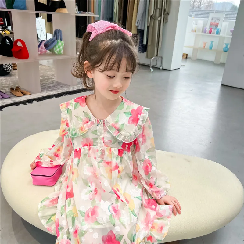Spring girls dress Shu flower chiffon jacquard lotus leaf fungus lapel dress doll skirt,girl's skirt
Spring girls dress Shu flower chiffon jacquard lotus leaf fungus lapel dress doll skirt,girl's skirt