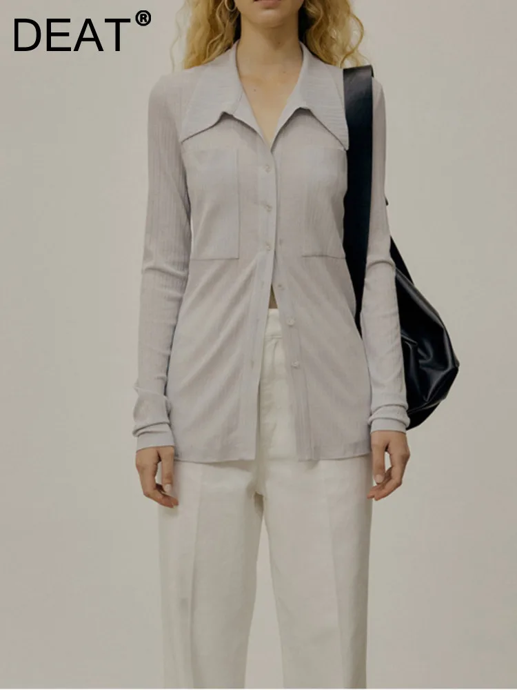 DEAT Fashion Women's Shirt Lapel Loose Single Braested Long Sleeve Solid Color Blouse Female Tide Summer 2023 New Tide 17A8300
DEAT Fashion Women's Shirt Lapel Loose Single Braested Long Sleeve Solid Color Blouse Female Tide Summer 2023 New Tide 17A8300